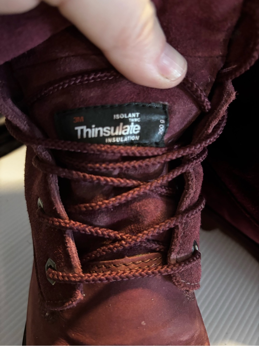 SoftMoc Sierra Waterproof Leather Winter Boots Burgundy 7 - Picture 6 of 8